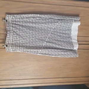 Elegant Black and White Patterned Skirt